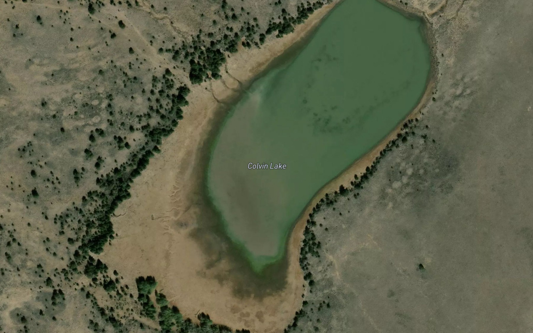 Satellite map of the Colvin Lake