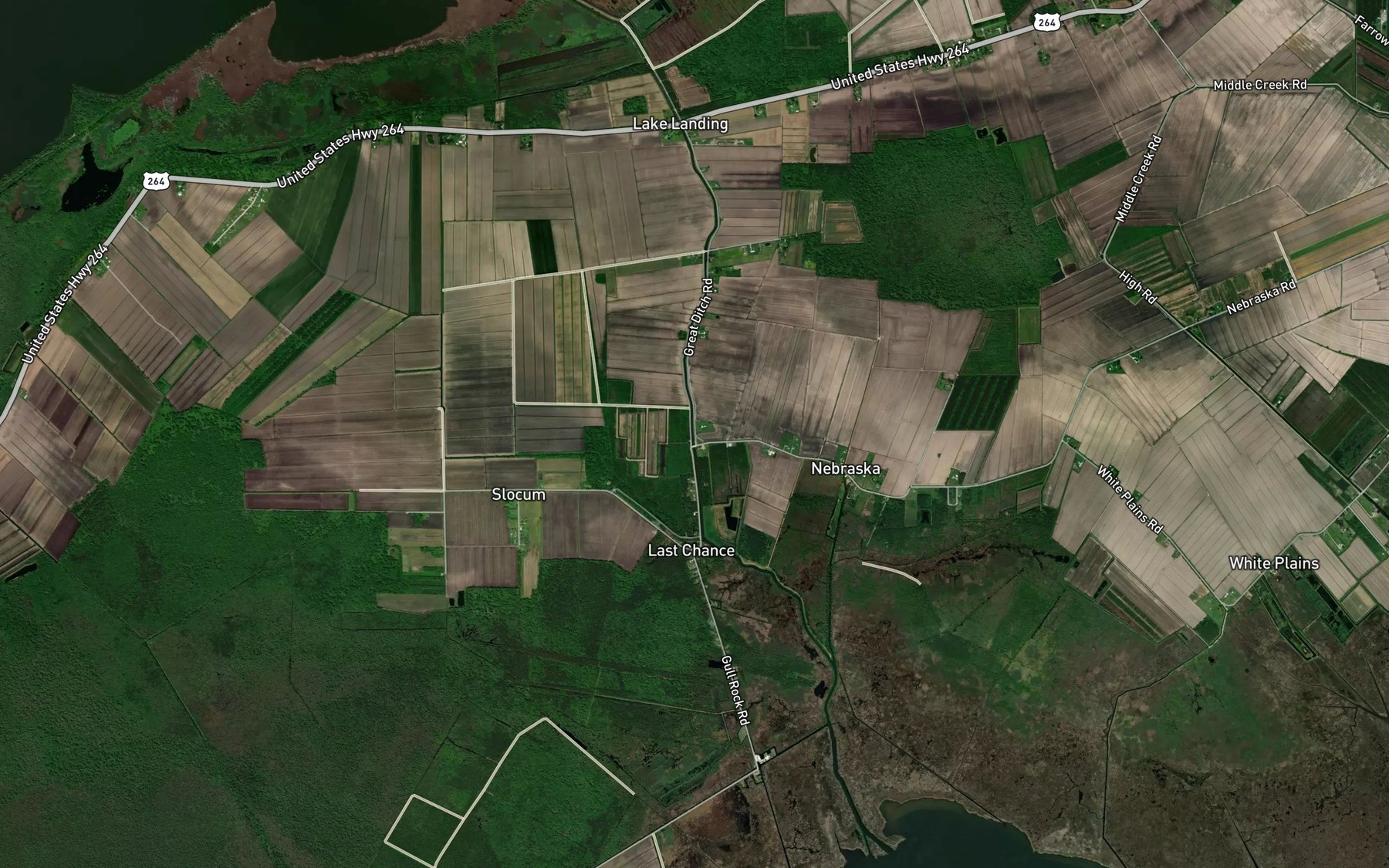 Satellite map of the Gray Ditch