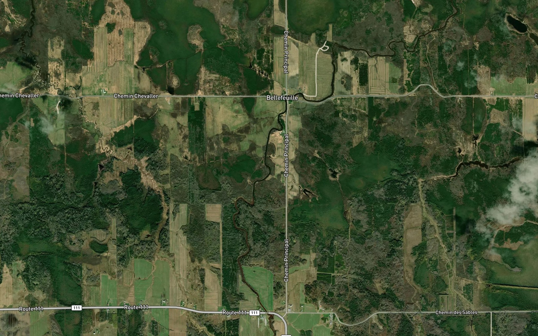 Satellite map of the Cours d'eau Fortin