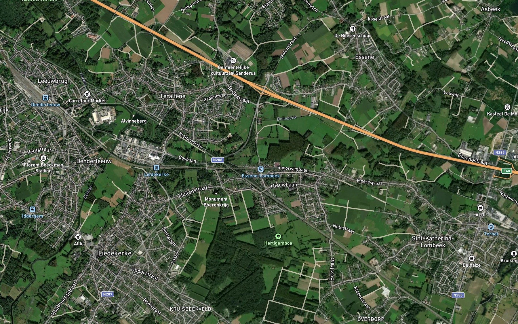Satellite map of the Bosbeek