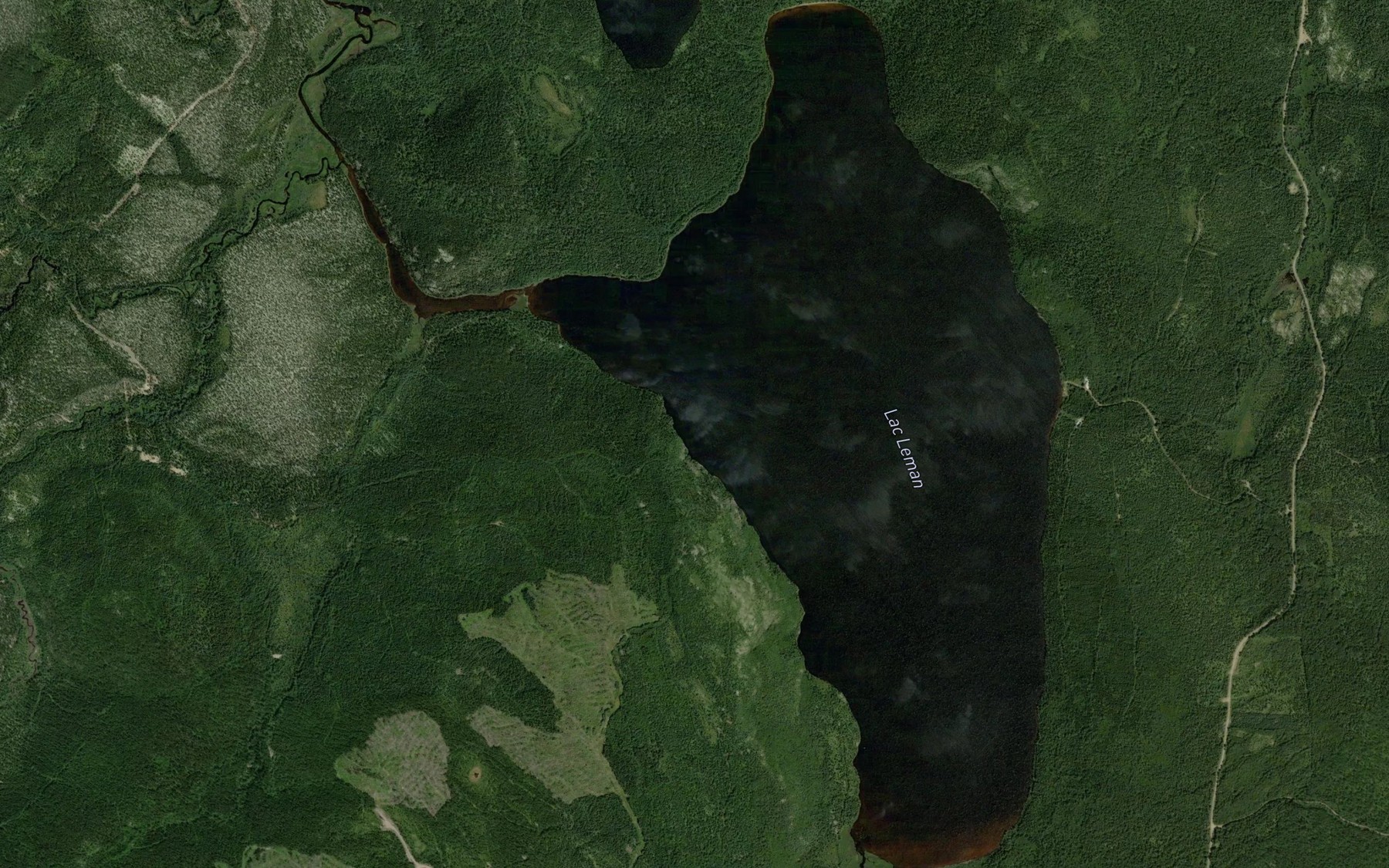 Satellite map of the Lac Leman