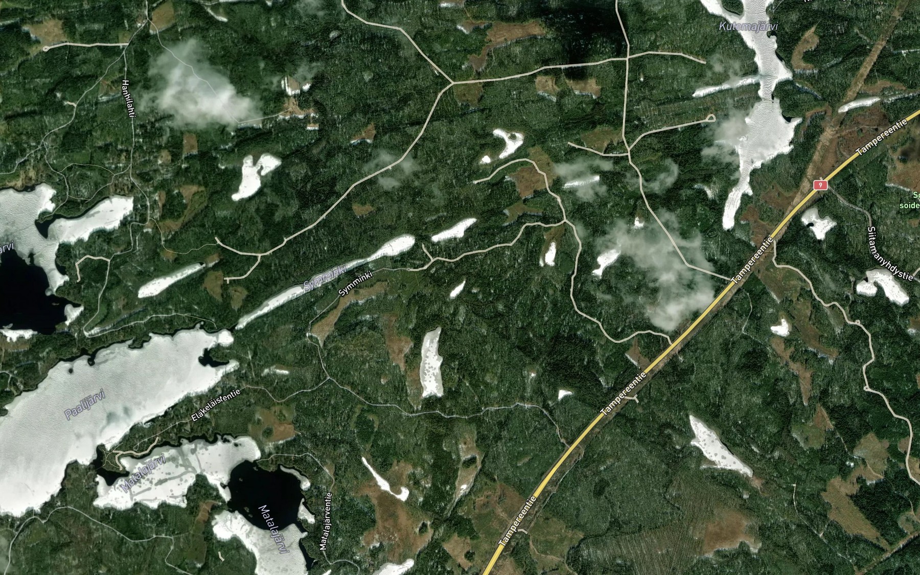 Satellite map of the Tervalammi
