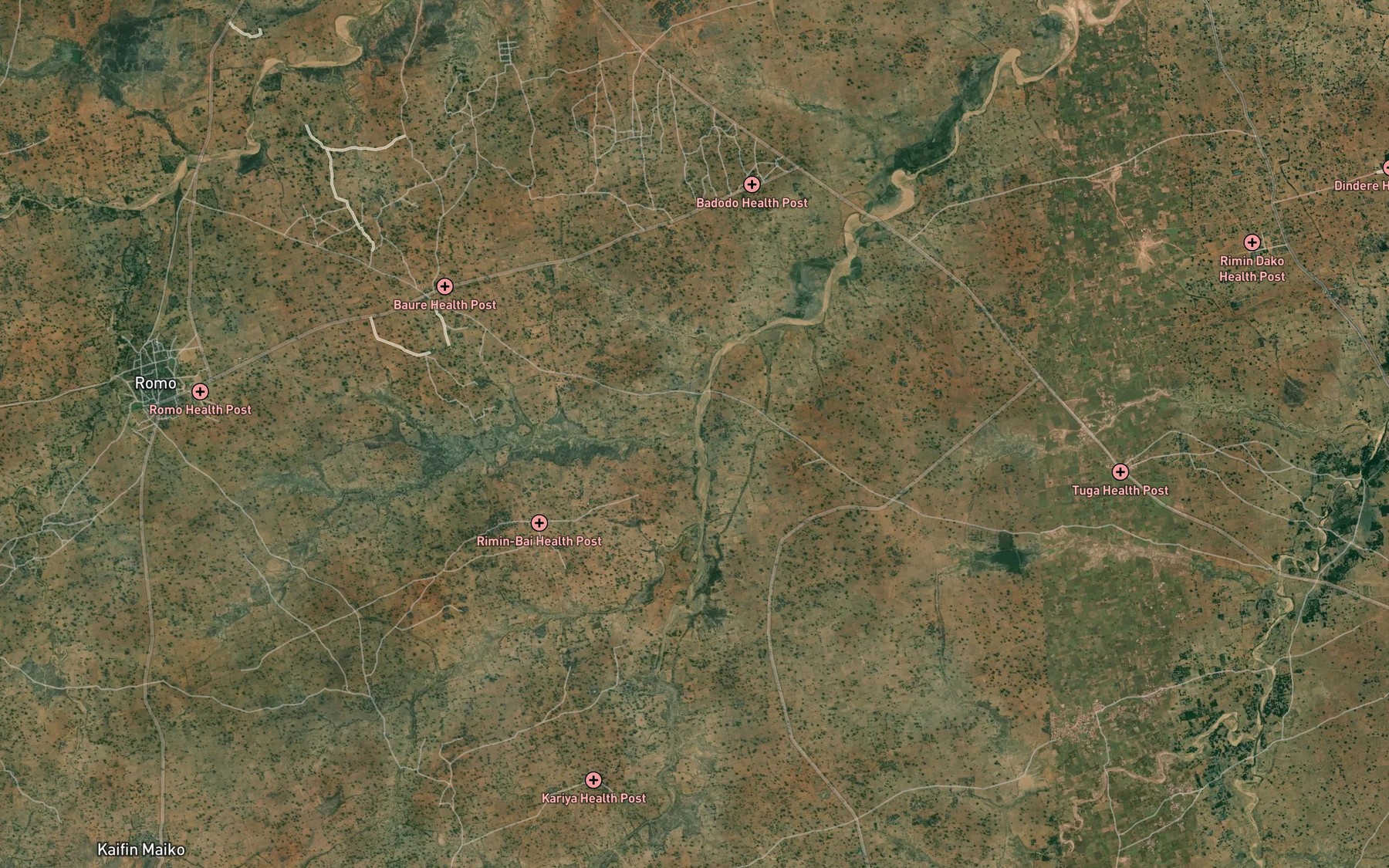 Satellite map of the River Jiggi