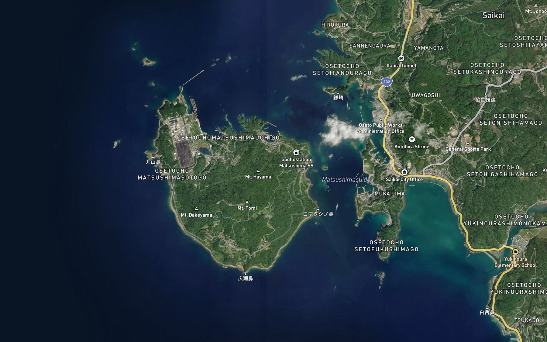 Satellite map of the Ko-se