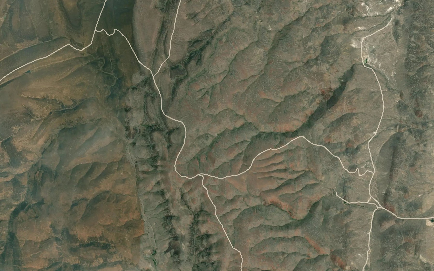 Satellite map of the Red Canyon Reservoir