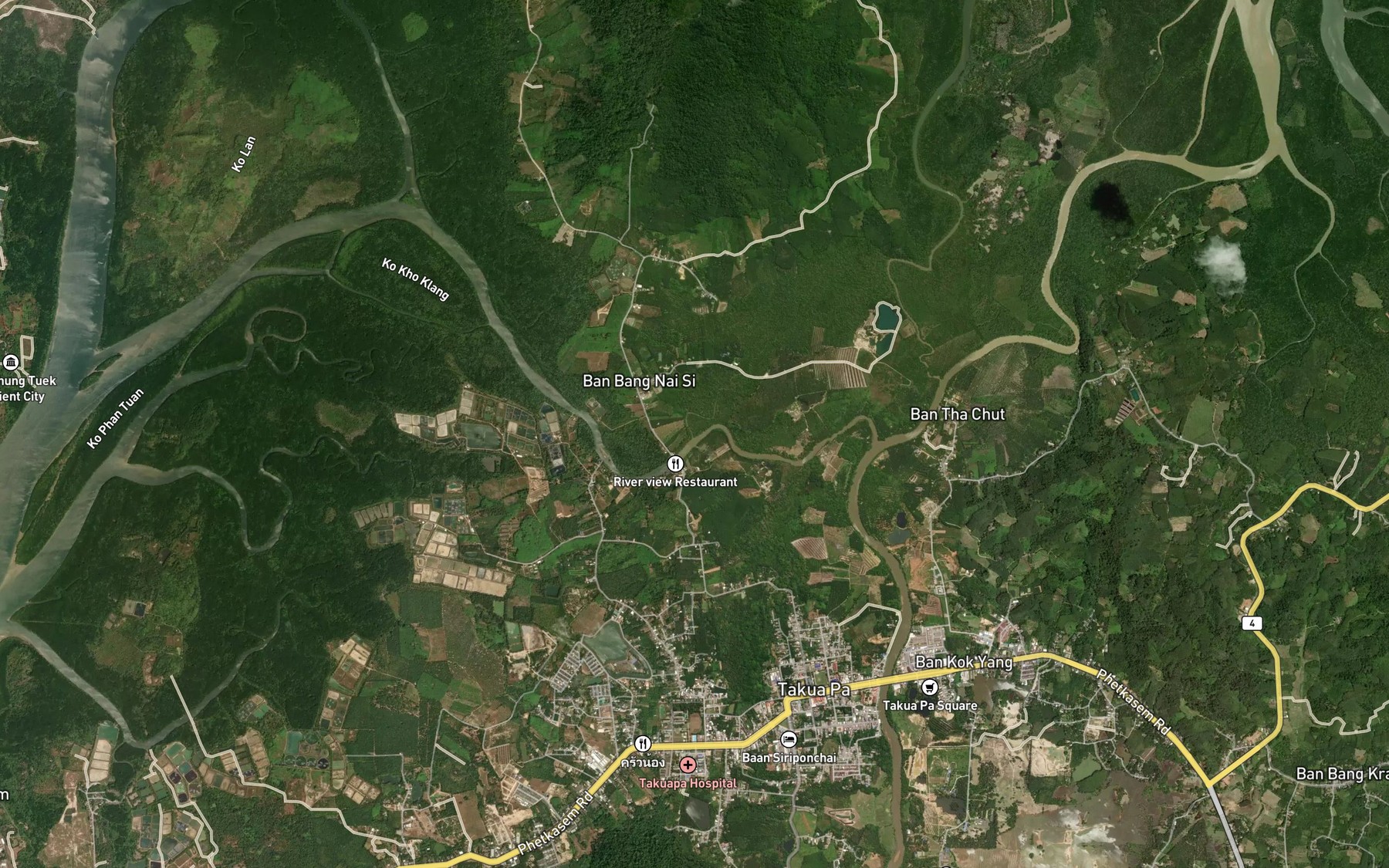 Satellite map of the Khlong Bang Nai Si