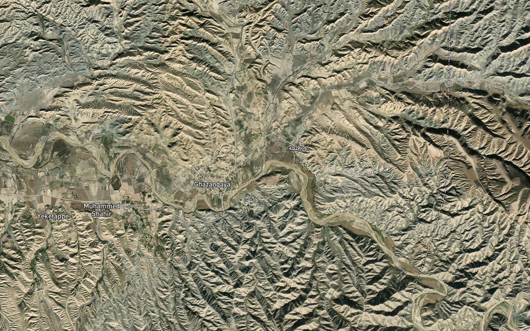 Satellite map of the Rudkhaneh-ye Gug Dow
