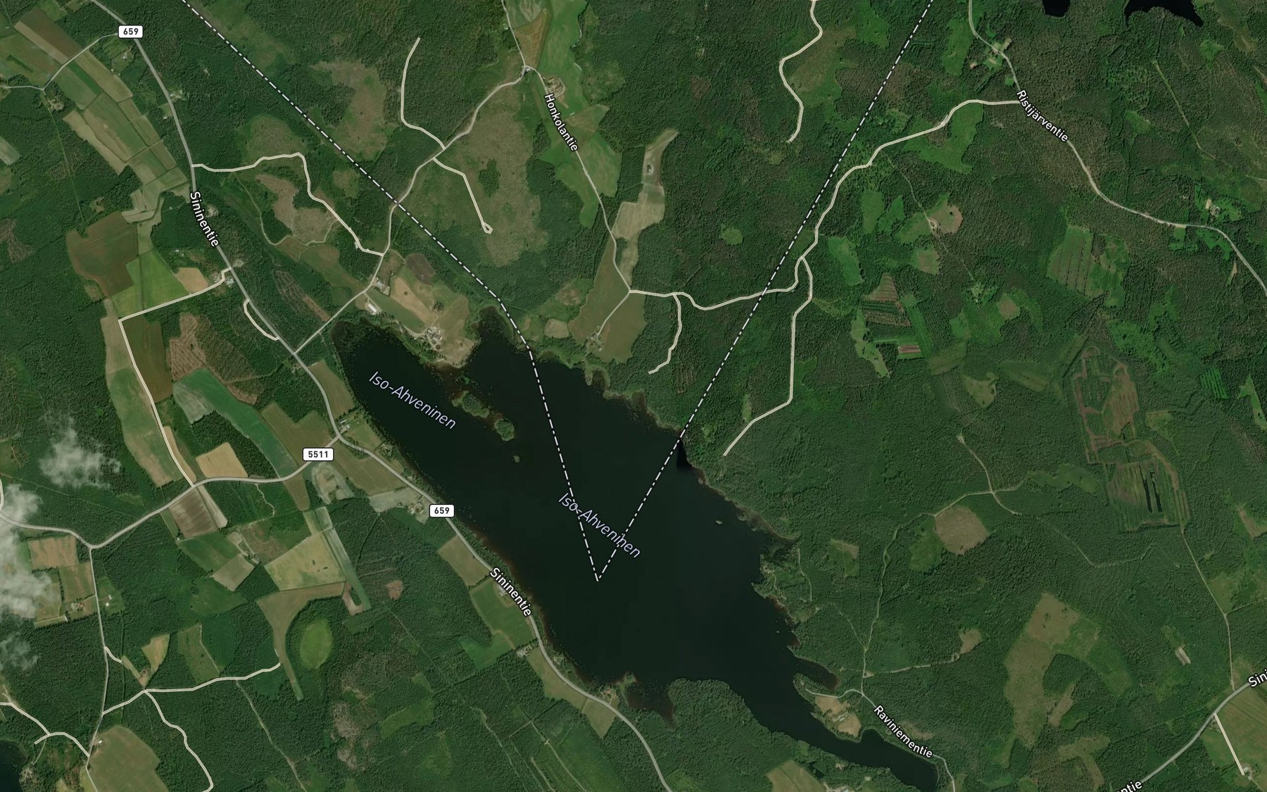 Satellite map of the Nuottaslahti