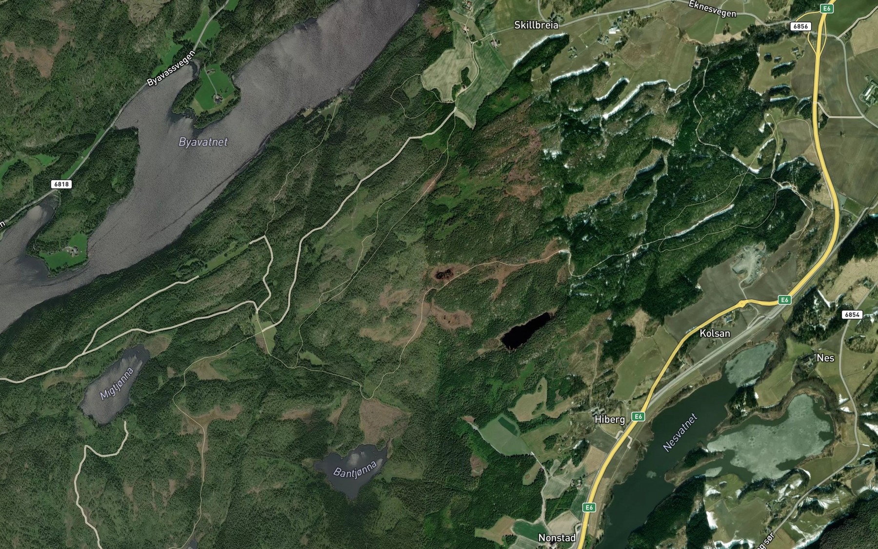 Satellite map of the Moatjonnin