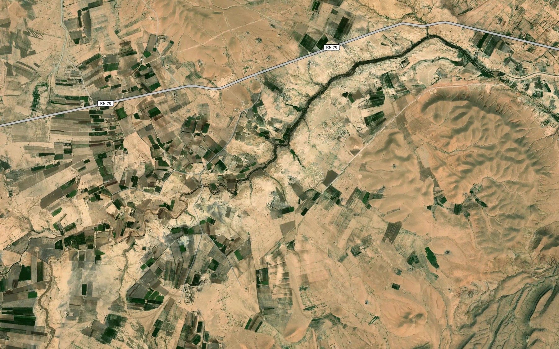 Satellite map of the 'Ain Ras el Oued