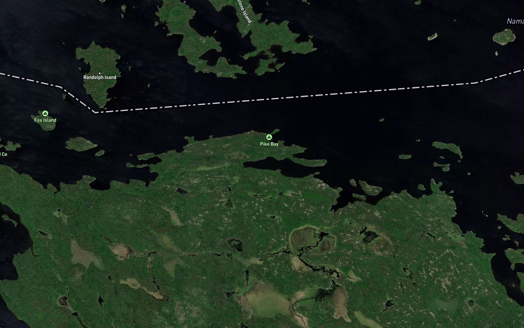 Satellite map of the Deep Slough