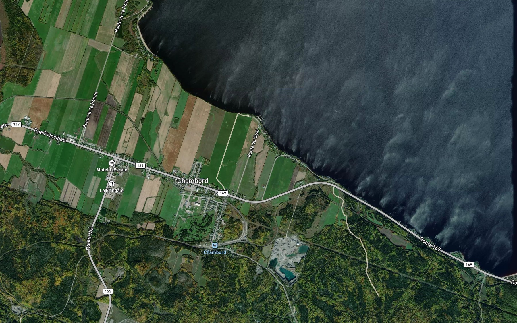 Satellite map of the Cours d'eau Gagnon