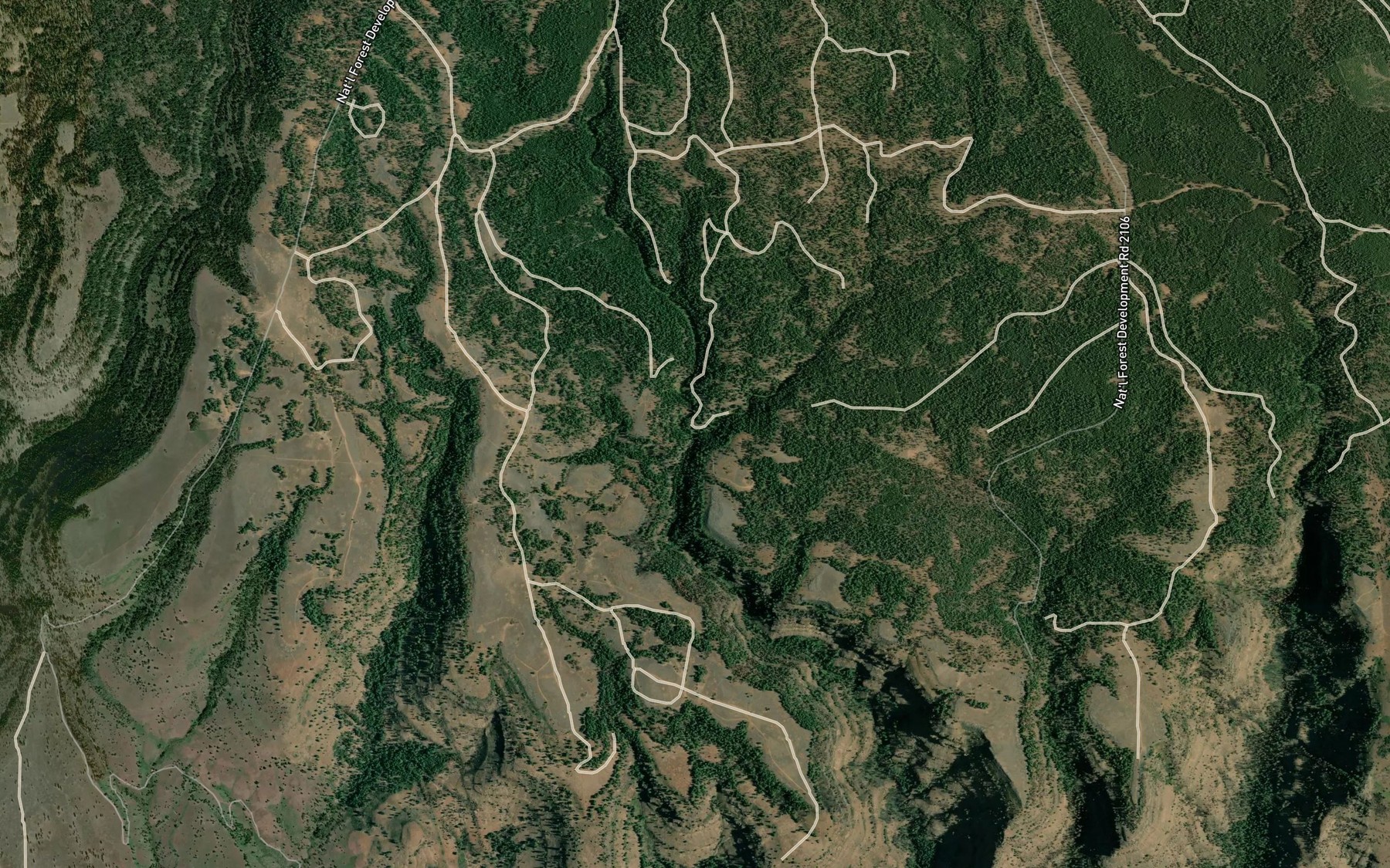 Satellite map of the Stalder Creek