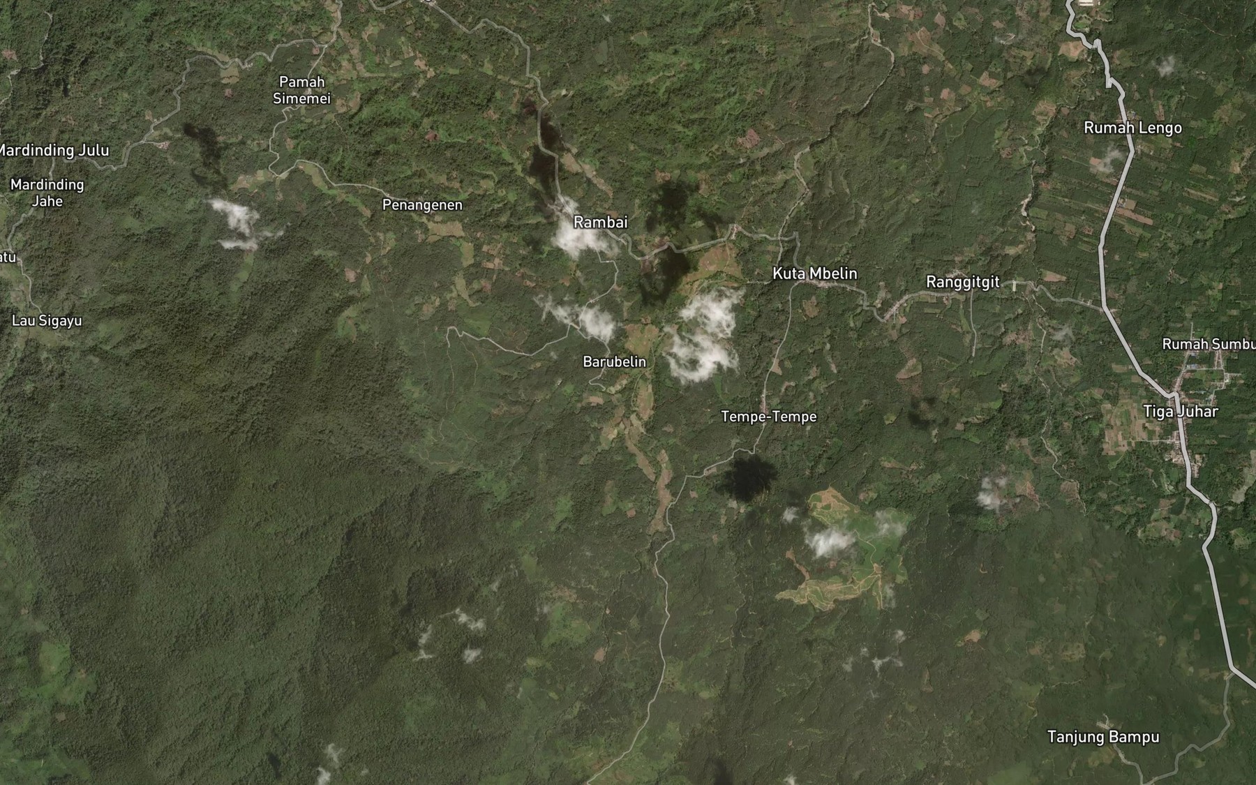 Satellite map of the Sungai Betuki