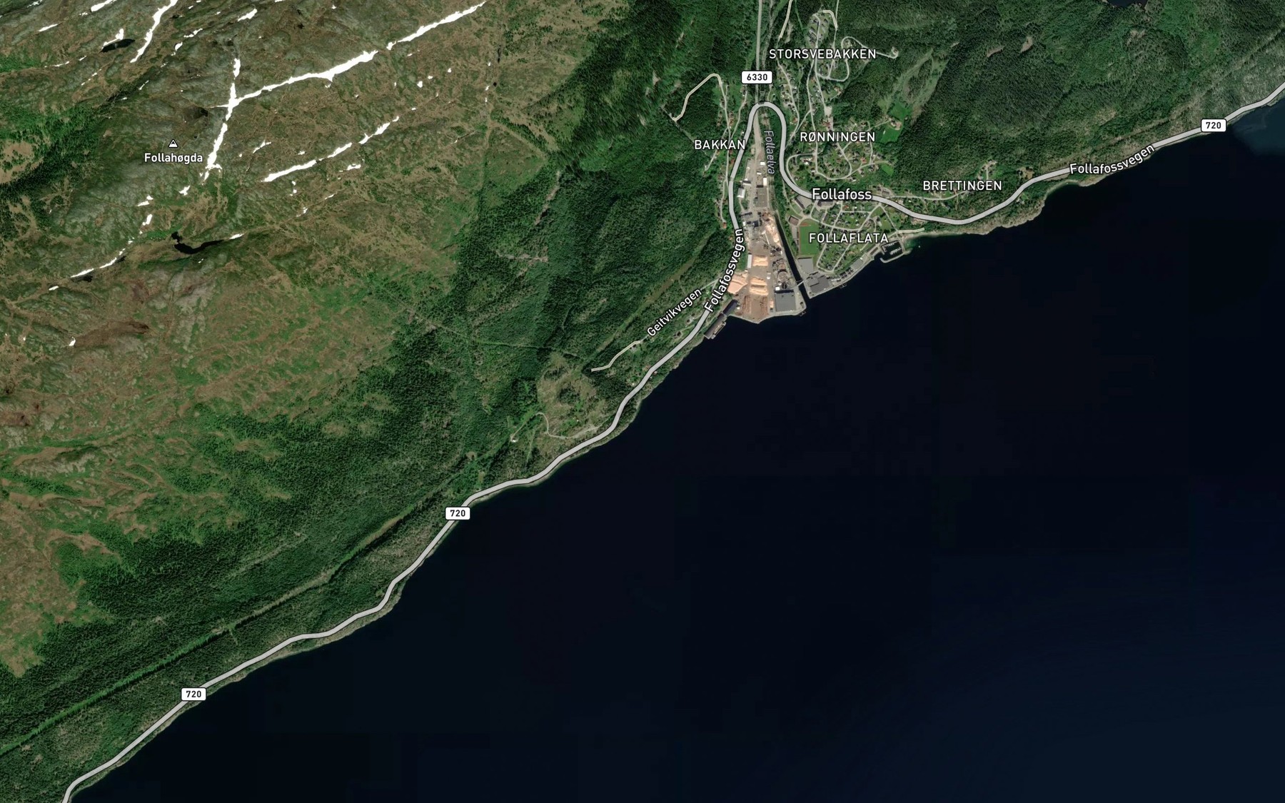 Satellite map of the Kuvika