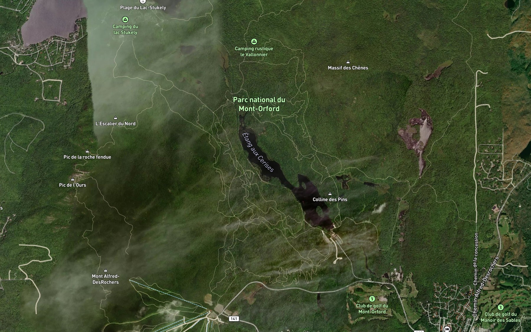 Satellite map of the Ruisseau des Grandes Chutes