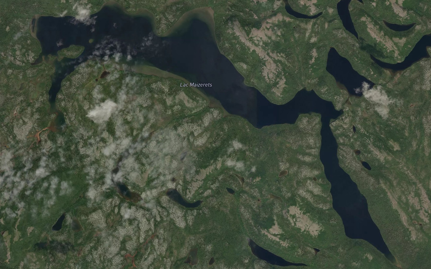 Satellite map of the Lac Maizerets
