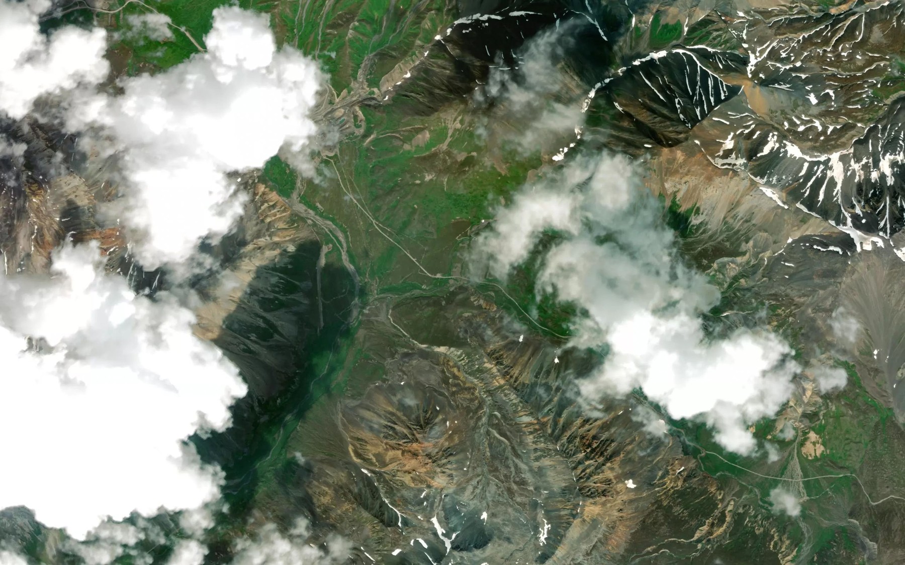Satellite map of the Quartz Creek