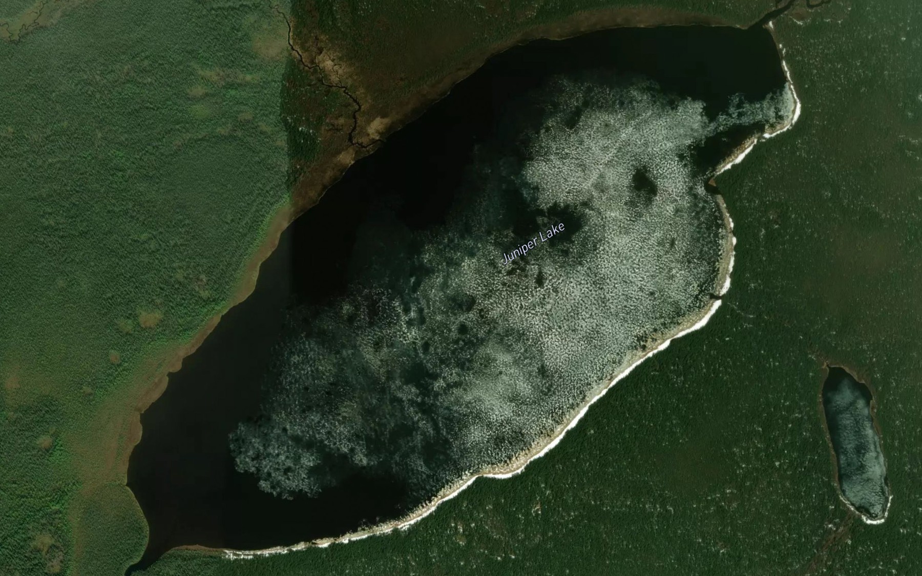 Satellite map of the Juniper Lake