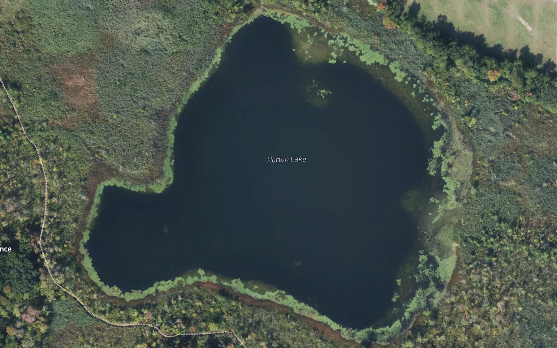 Satellite map of the Horton Lake
