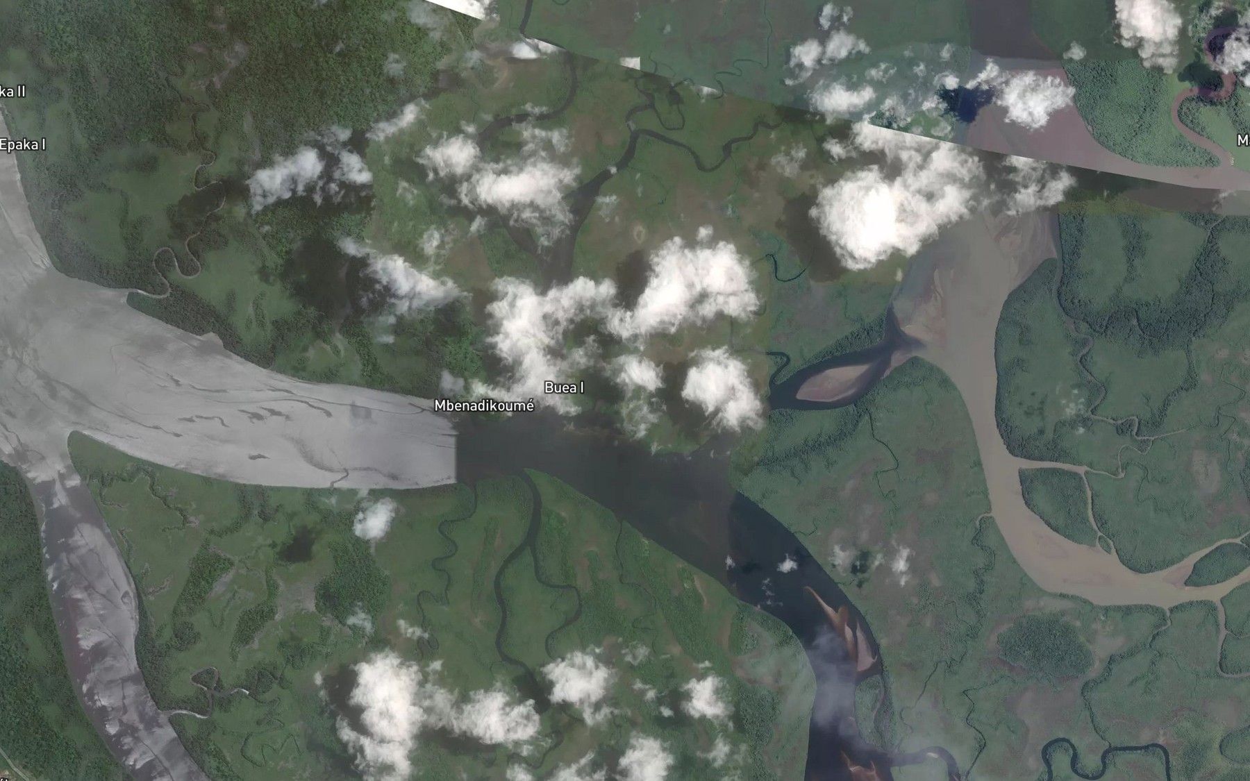 Satellite map of the Crique Onianga