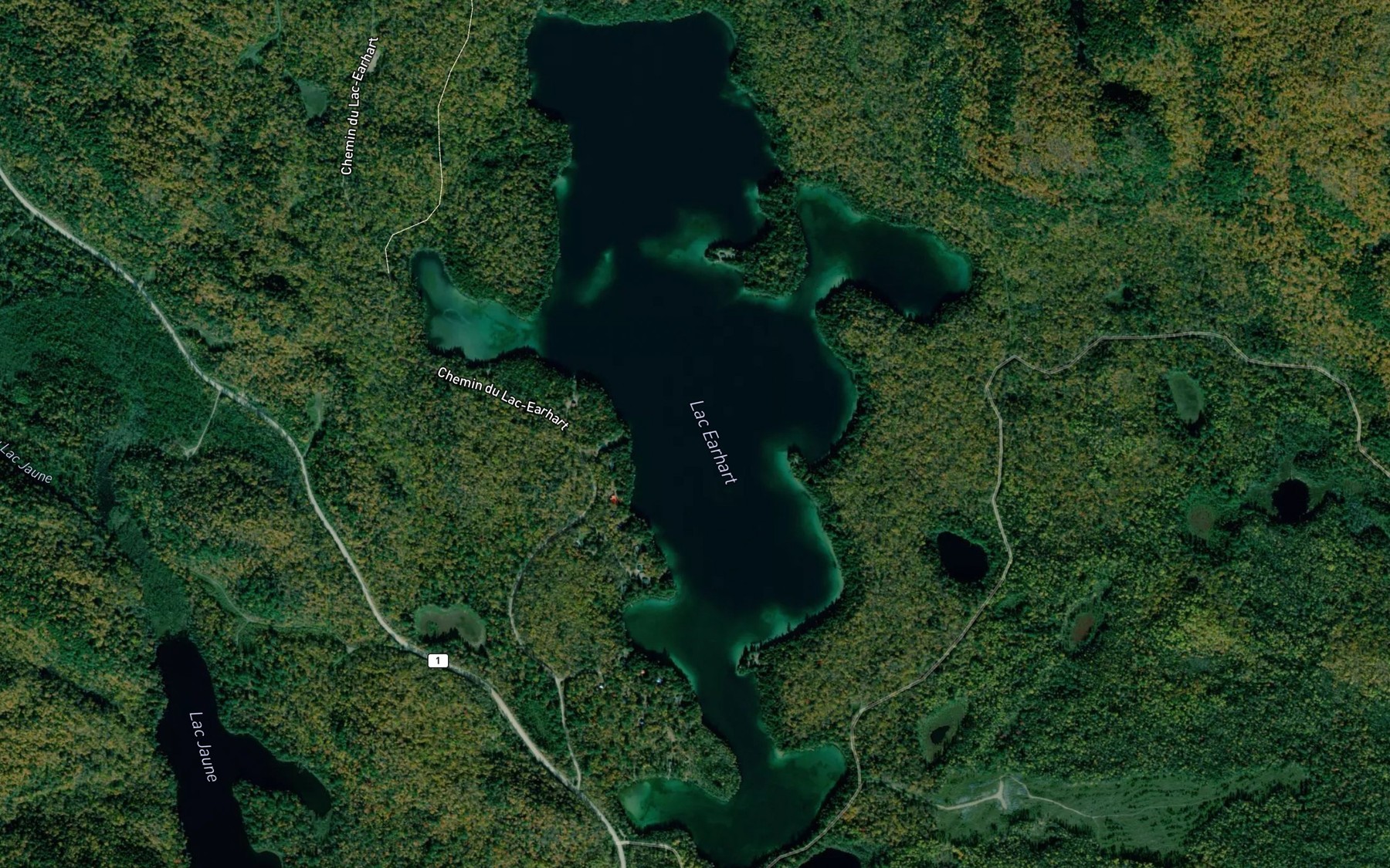 Satellite map of the Lac Earhart