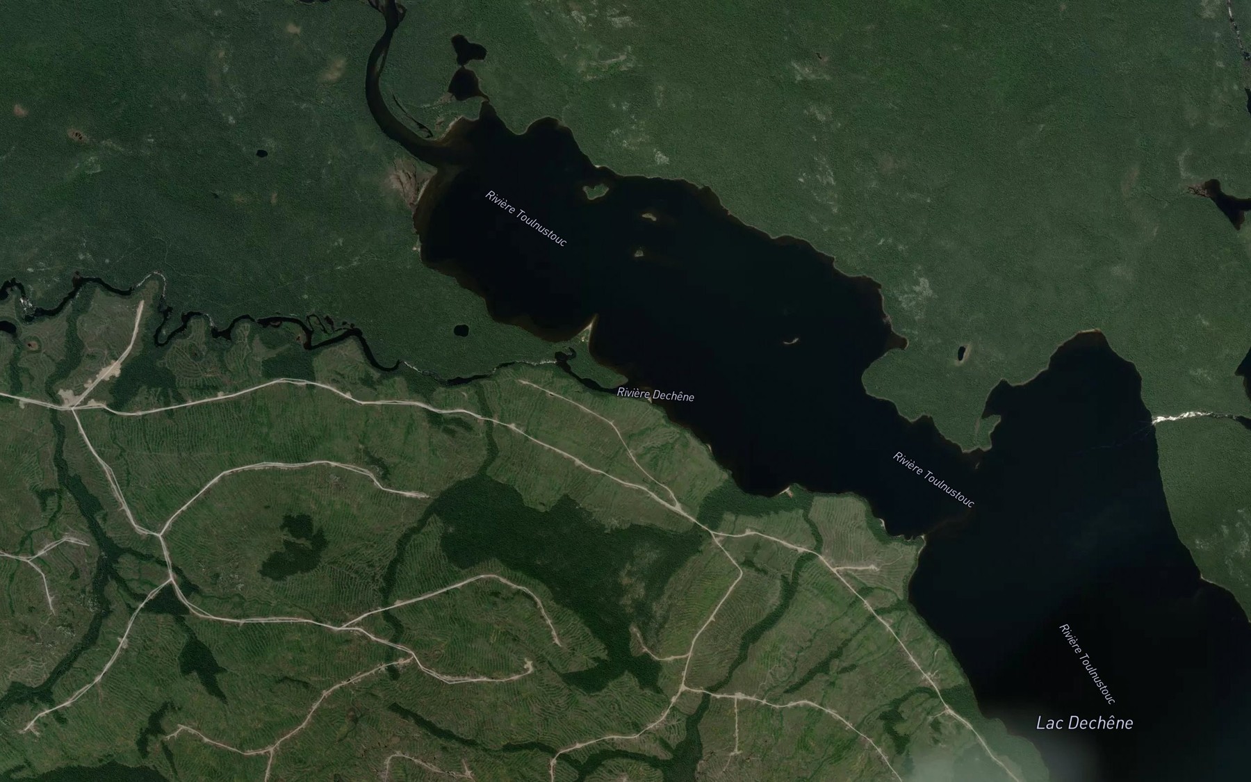 Satellite map of the Riviere Dechene