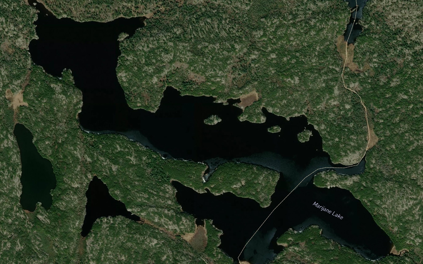 Satellite map of the Marijane Lake