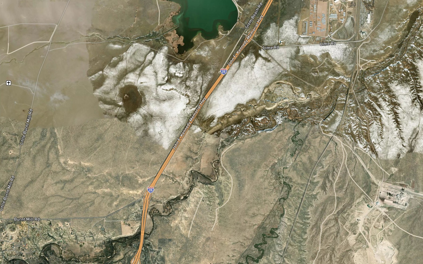Satellite map of the Tucker Ditch