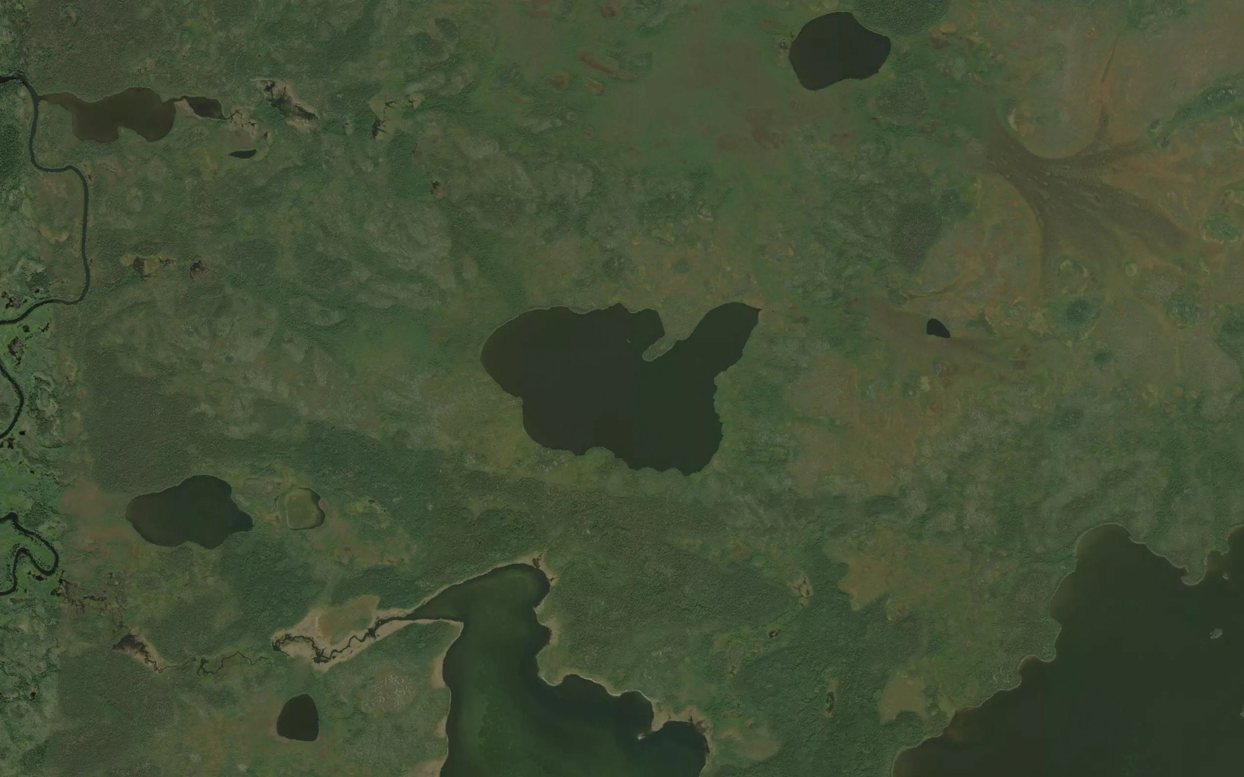 Satellite map of the Yuill Lake