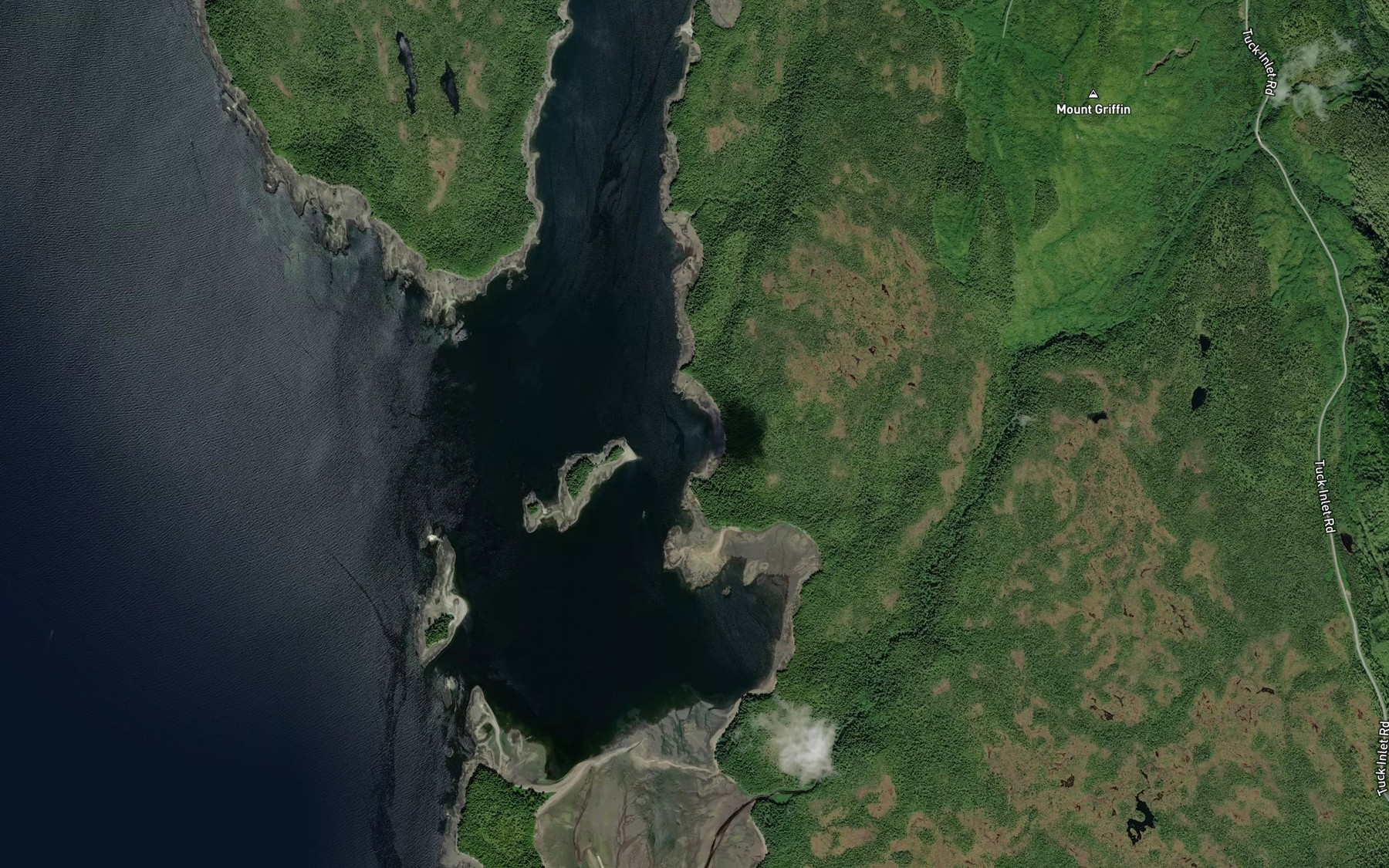 Satellite map of the Otter Anchorage
