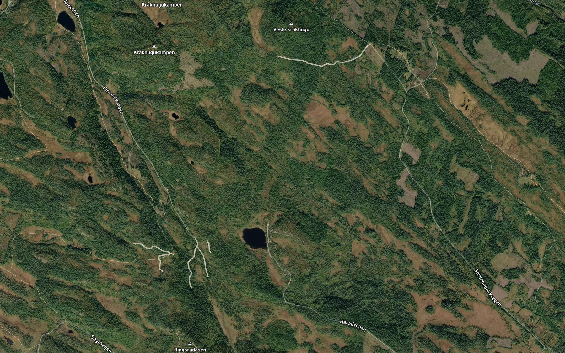 Satellite map of the Avdalsbekken