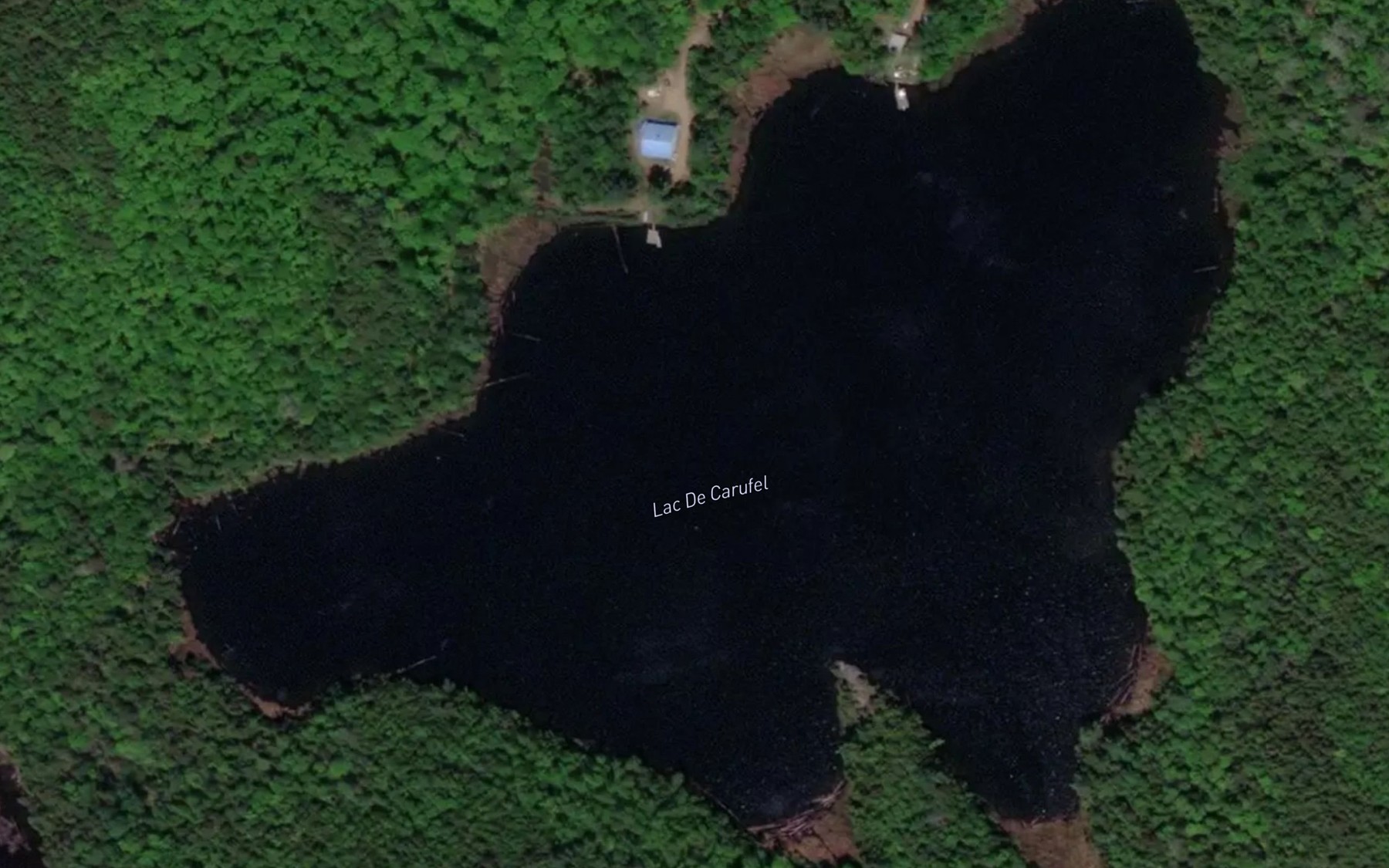 Satellite map of the Lac De Carufel