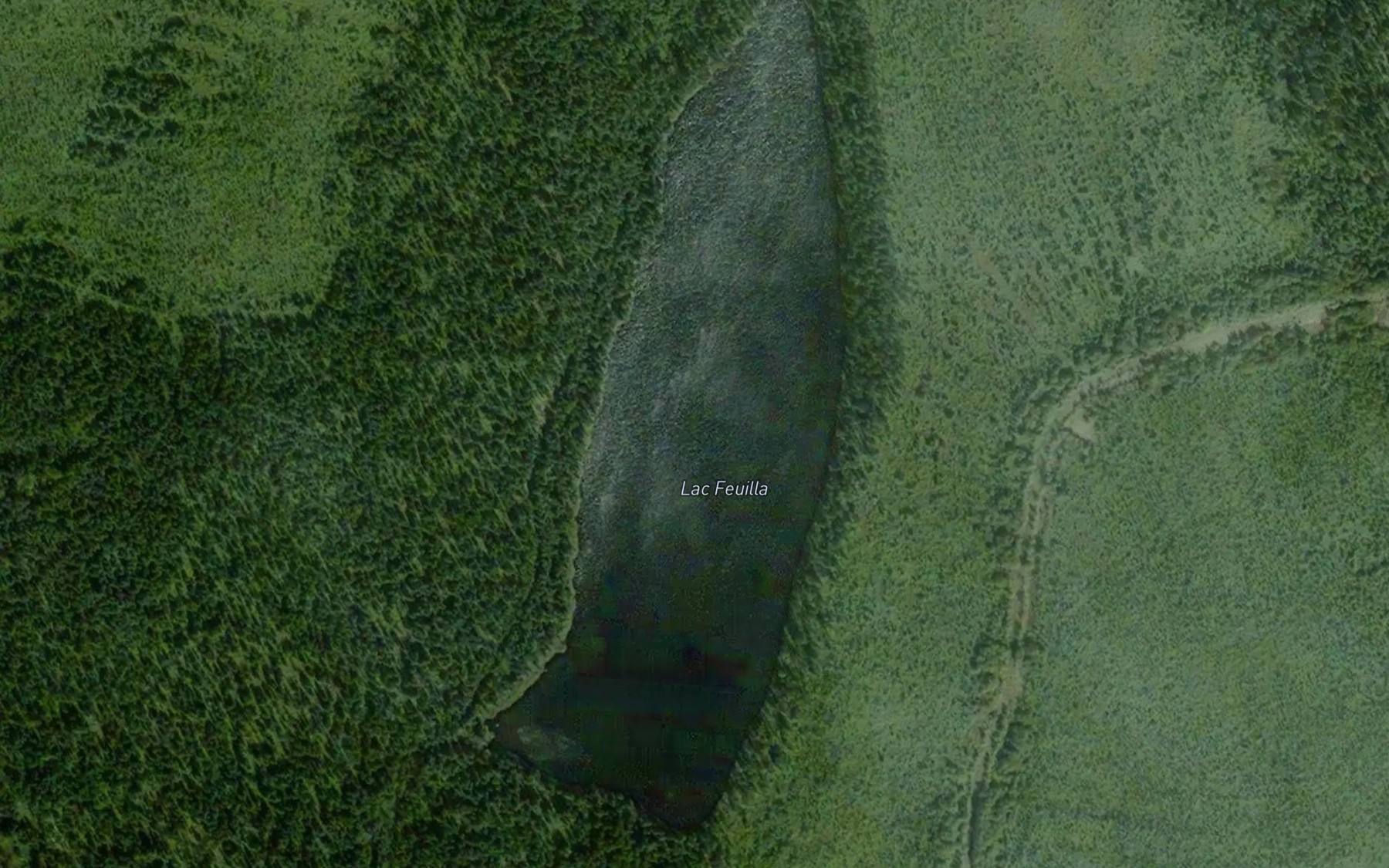 Satellite map of the Lac Feuilla