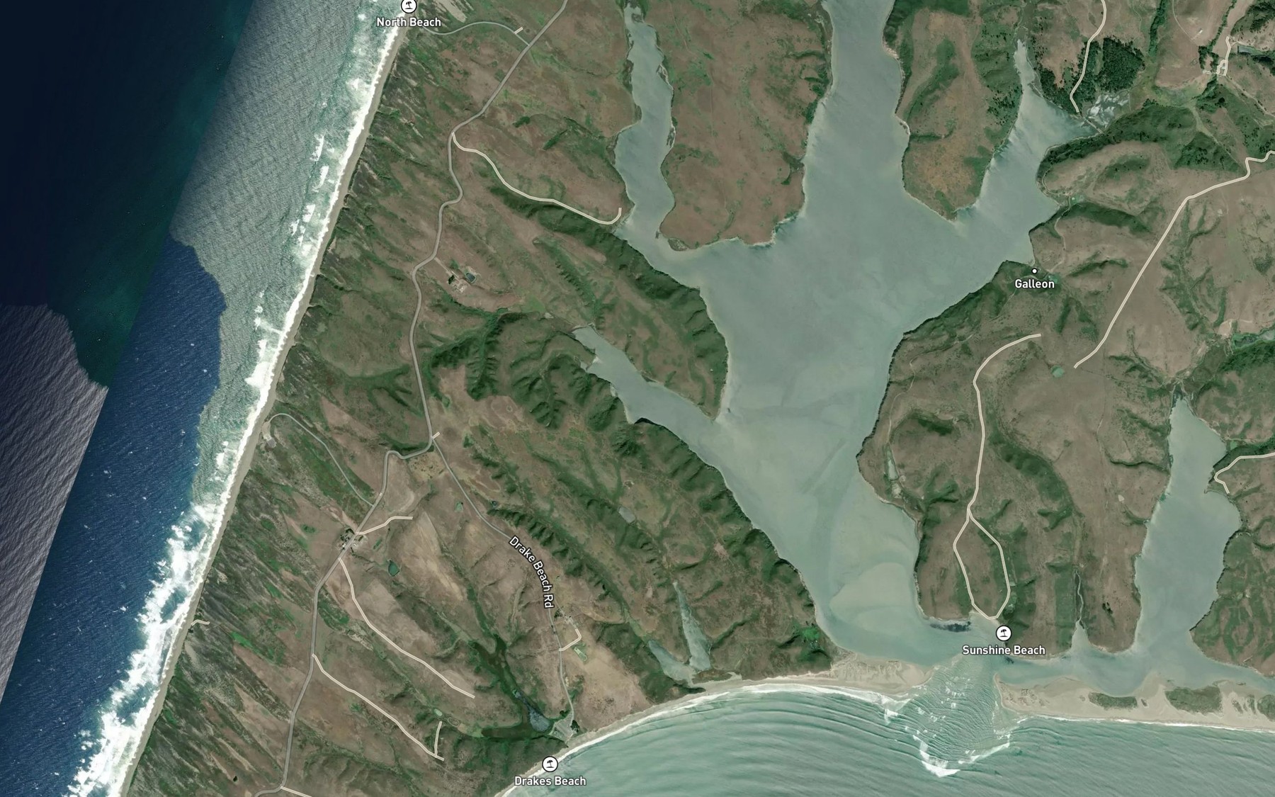 Satellite map of the Barries Bay