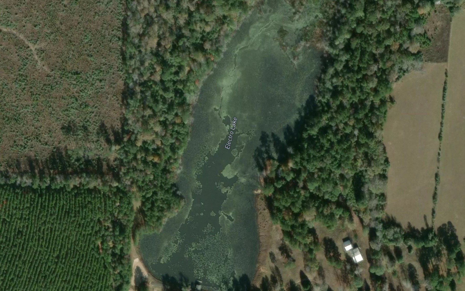 Satellite map of the Electro Lake