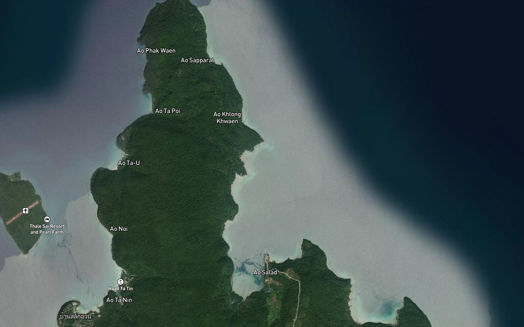 Satellite map of the Ao Sato