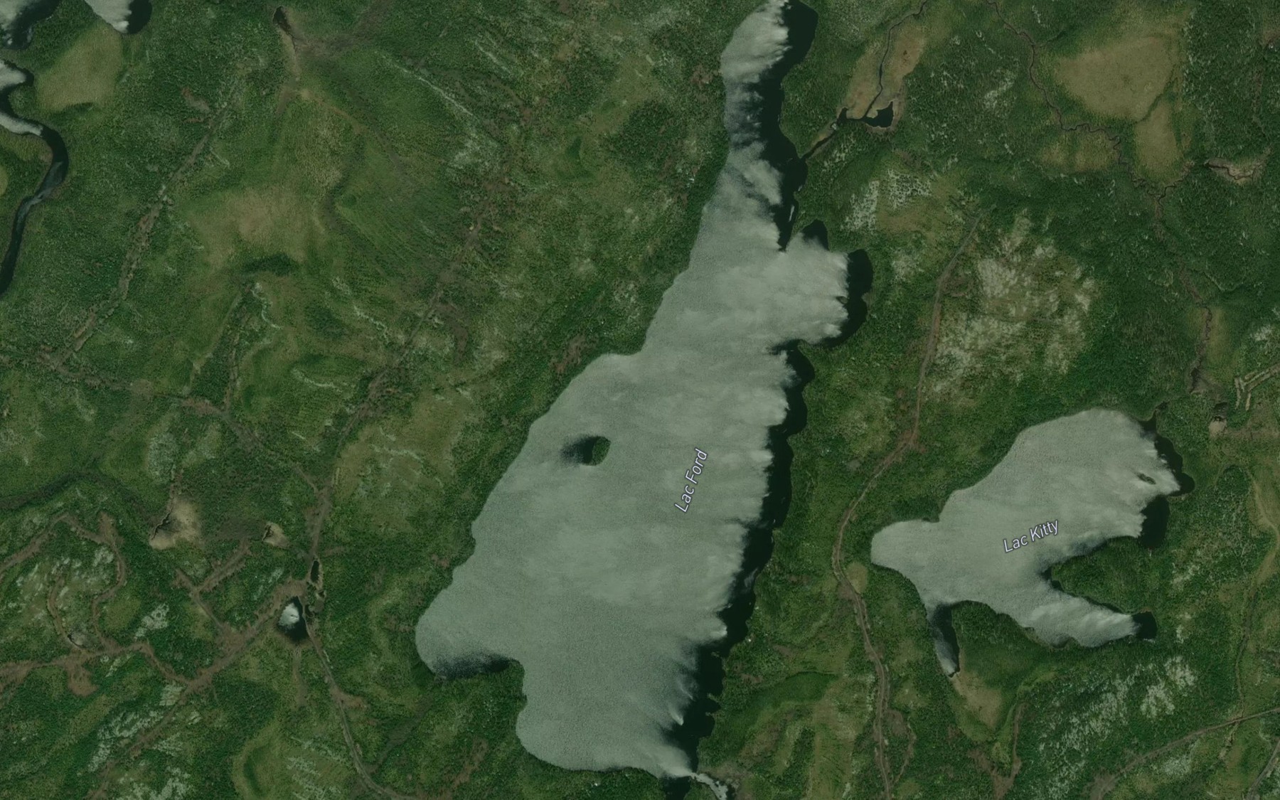 Satellite map of the Lac Ford