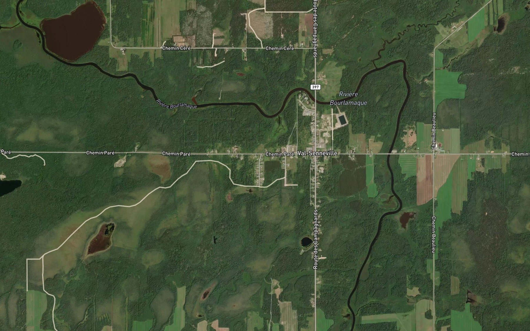 Satellite map of the Ruisseau Constantineau