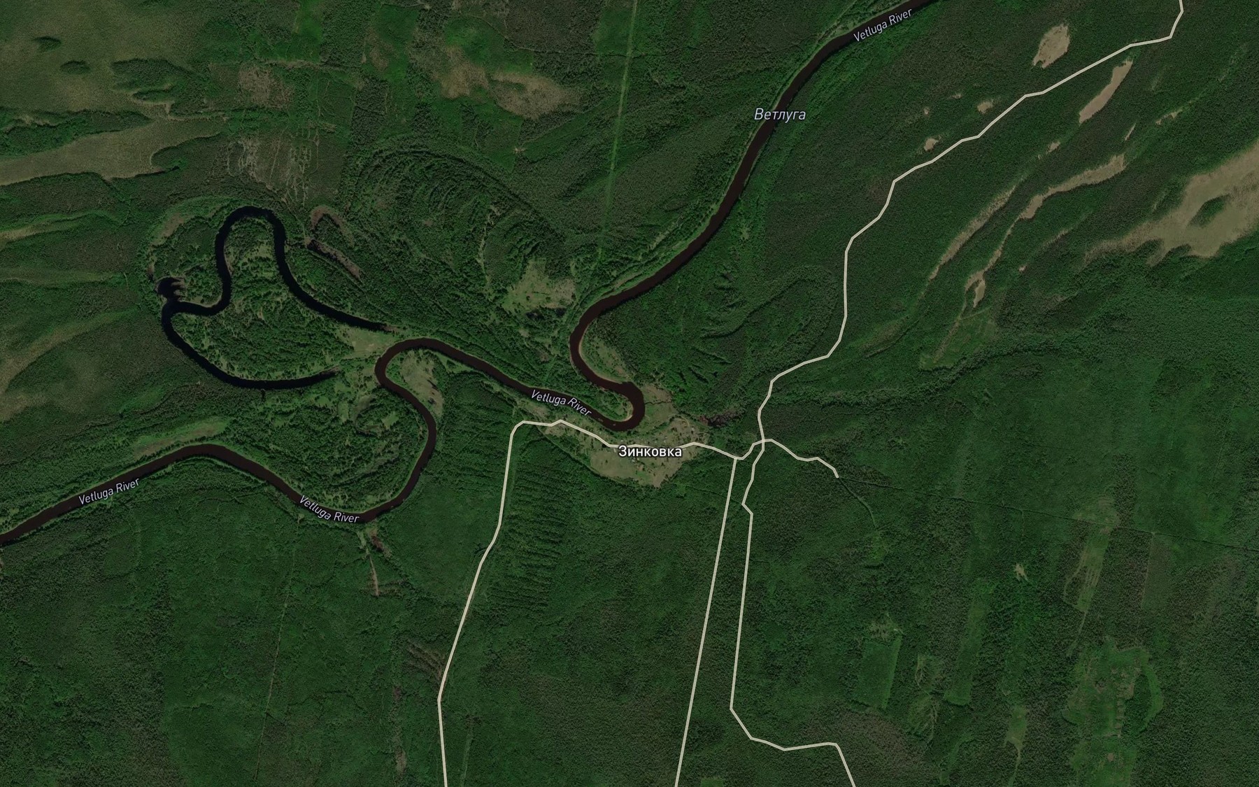 Satellite map of the Zinkovka