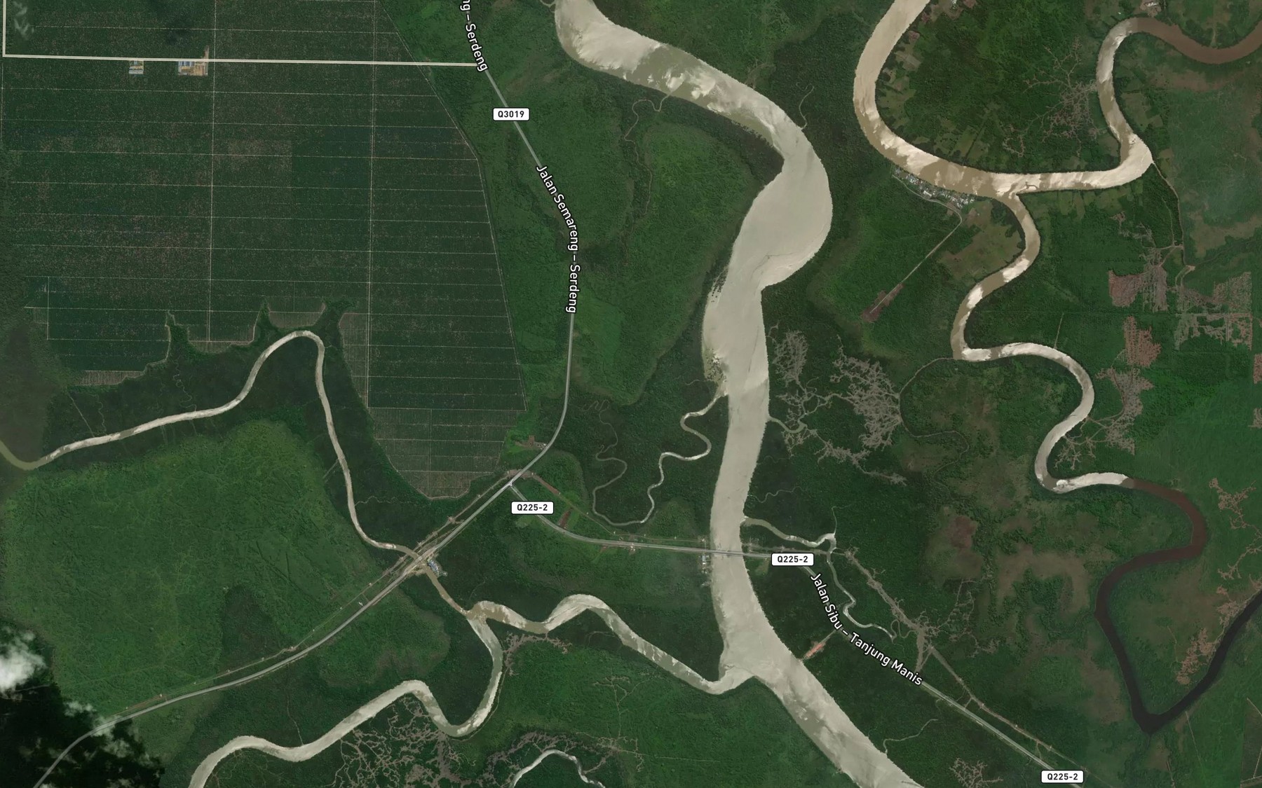 Satellite map of the Sungai Senamu