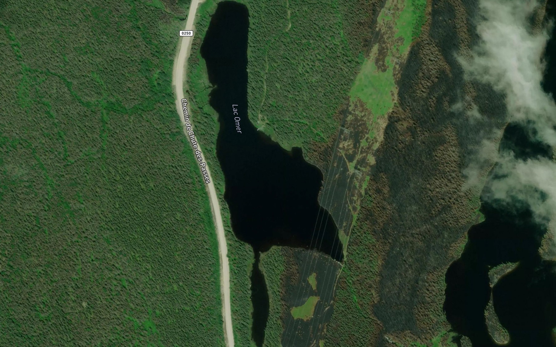 Satellite map of the Lac Omer
