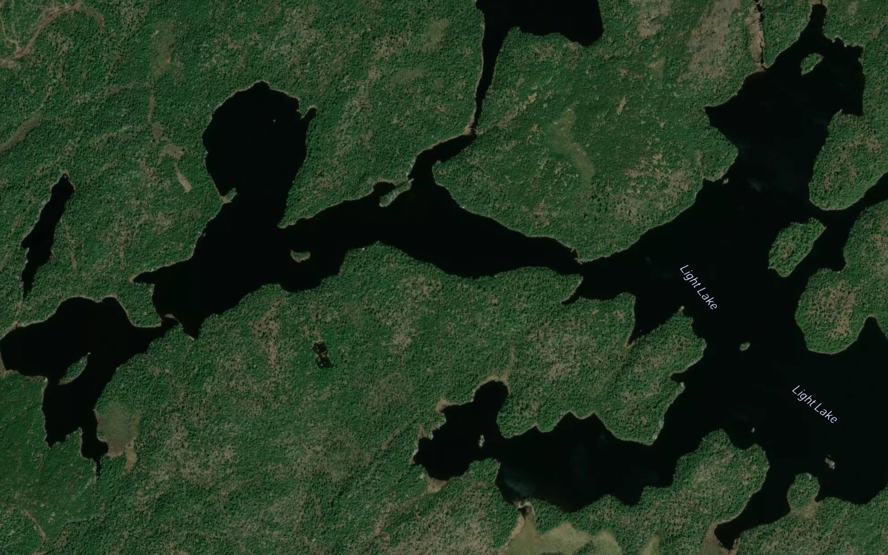 Satellite map of the Light Lake