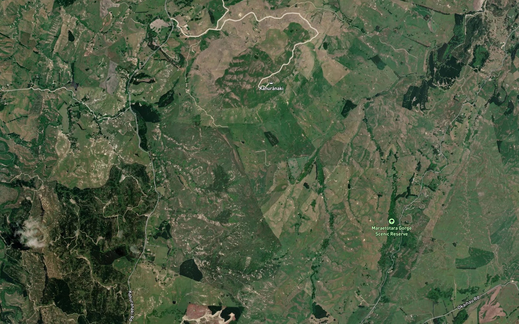 Satellite map of the Moturoa Stream