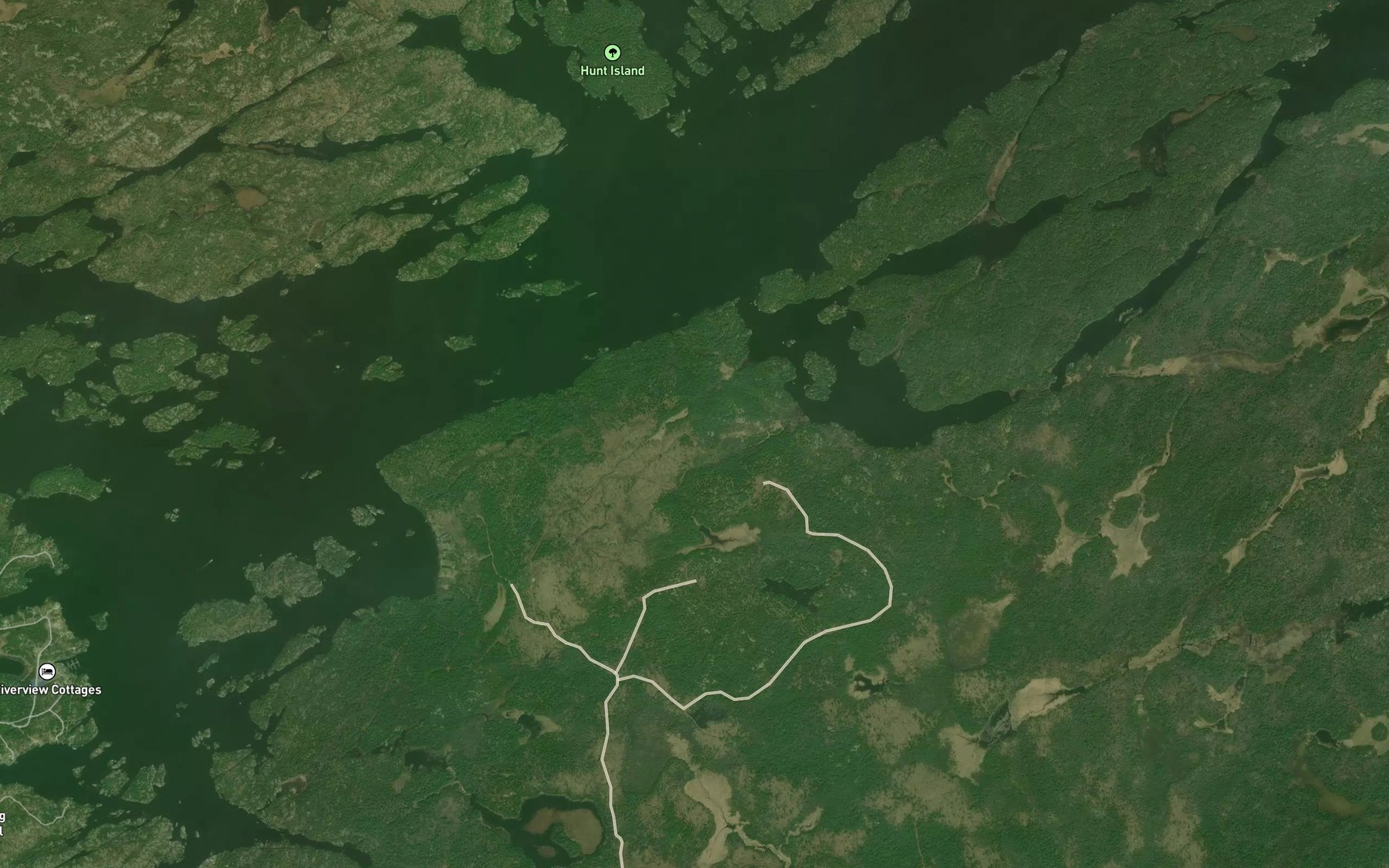 Satellite map of the Hardy Bay