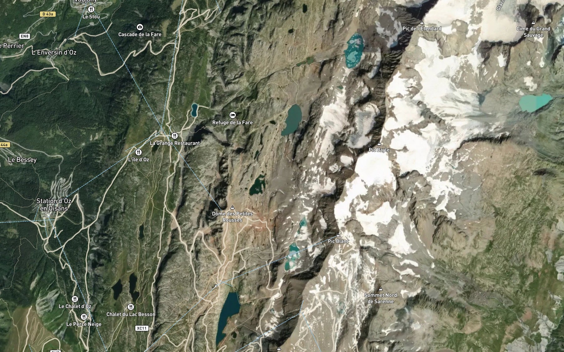 Satellite map of the Lac de la Fare