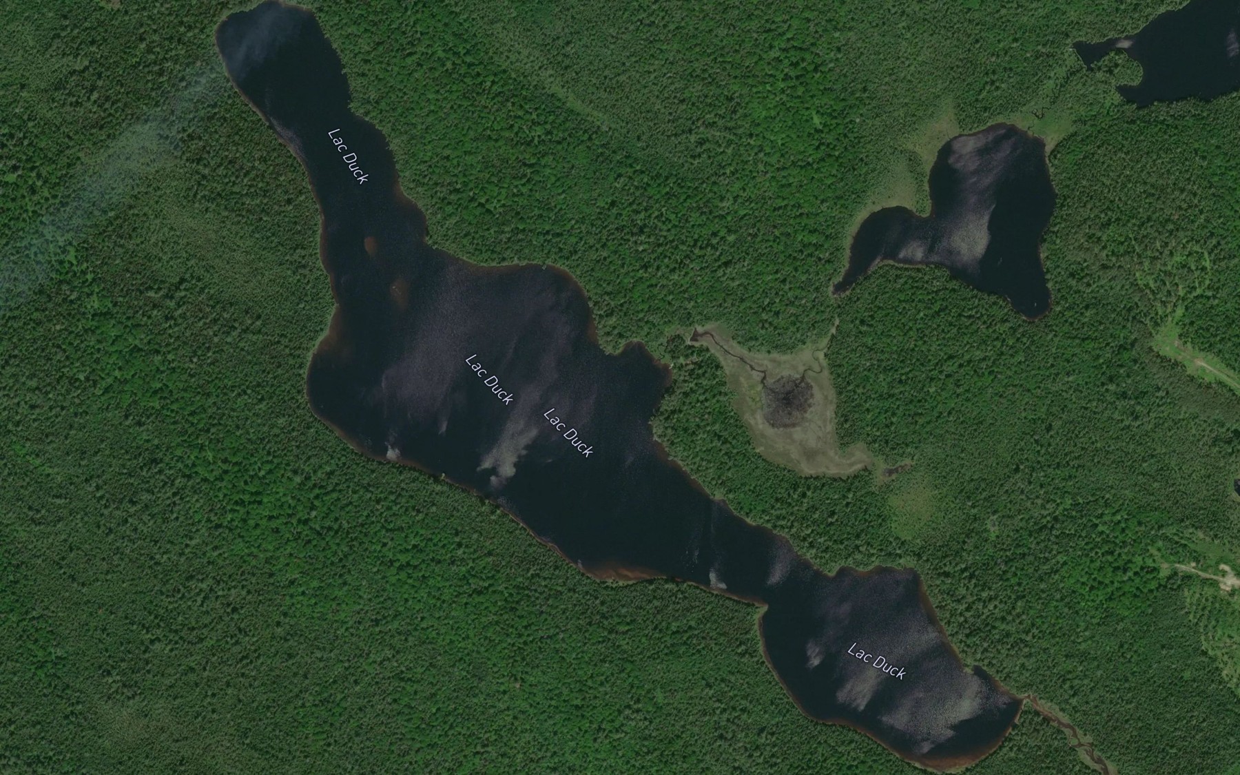 Satellite map of the Lac Duck