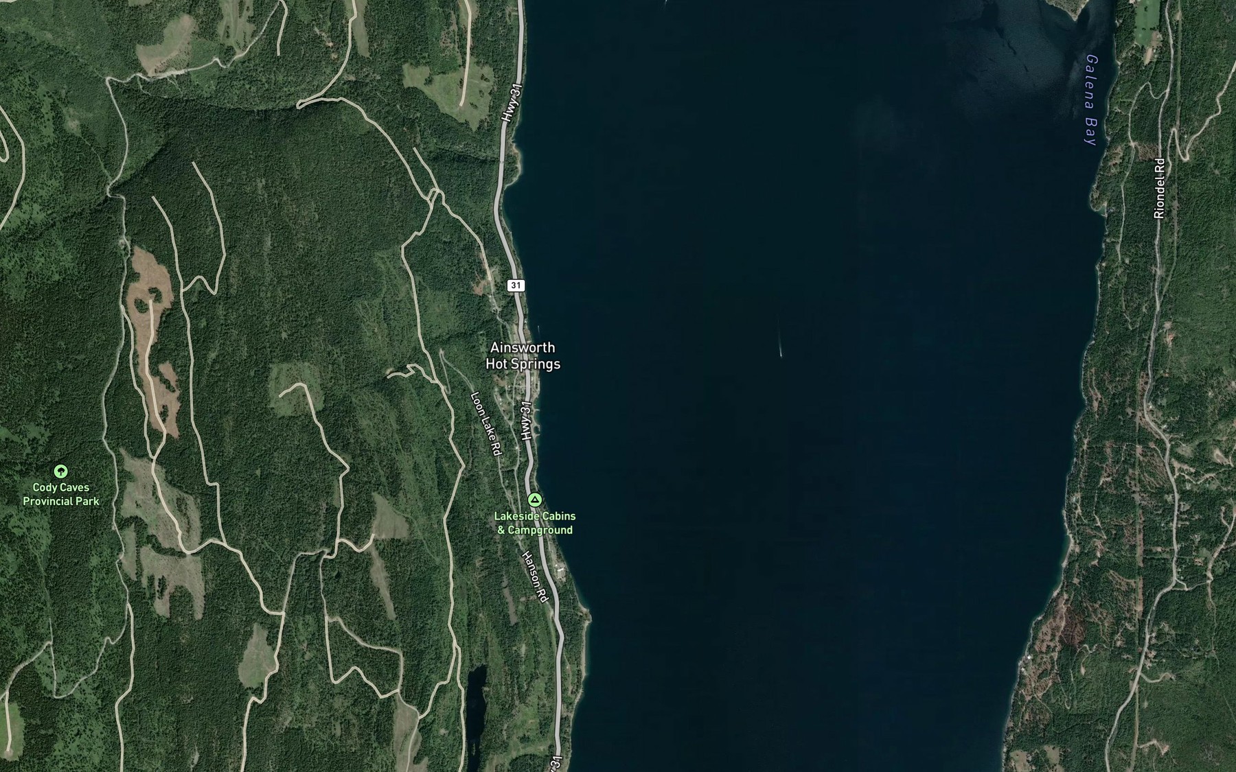Satellite map of the Munn Creek