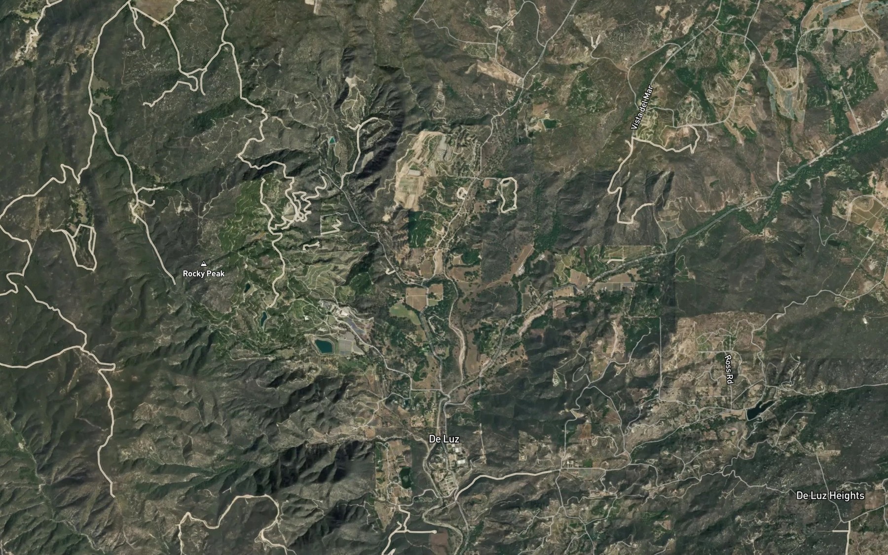 Satellite map of the Cottonwood Creek