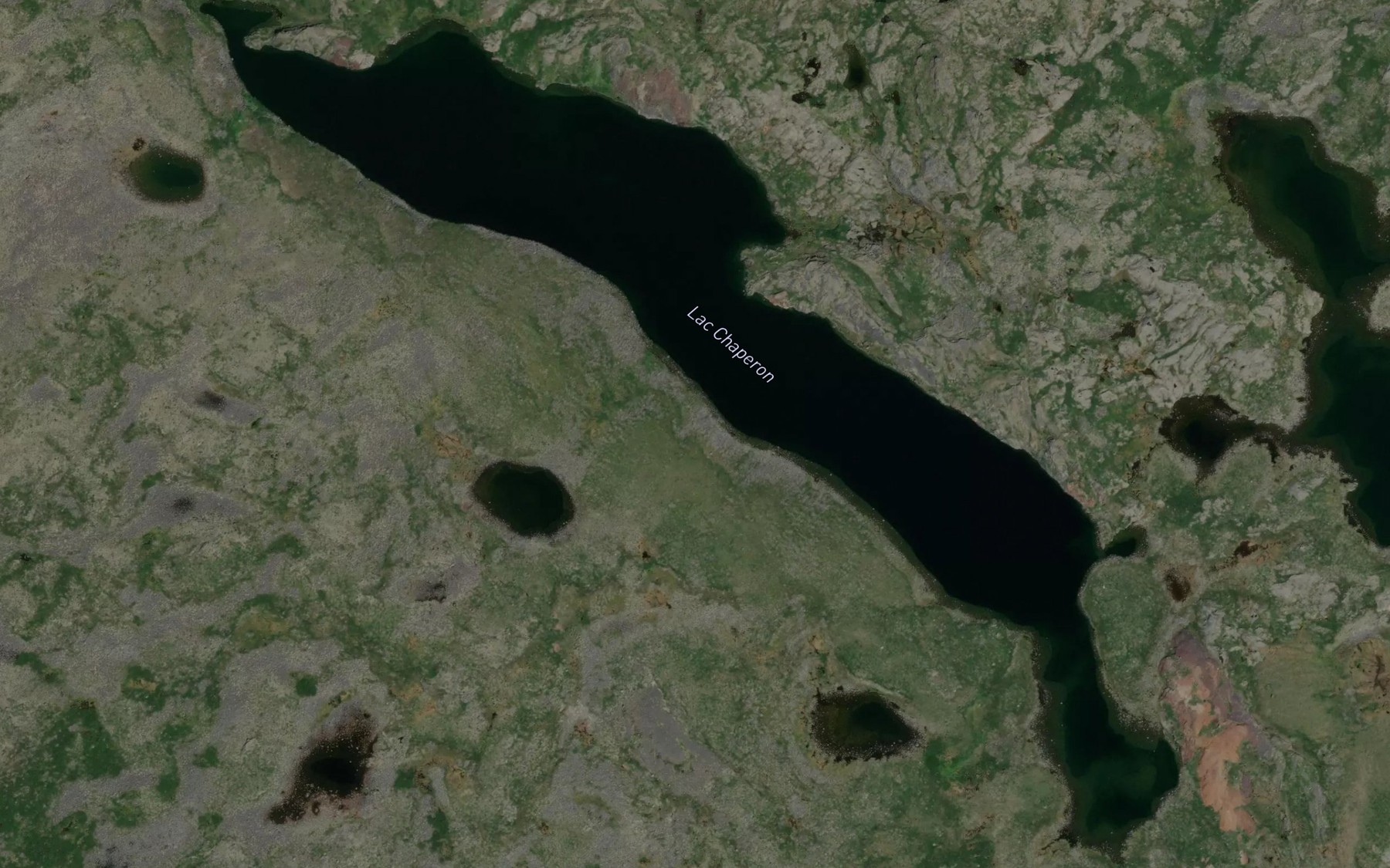 Satellite map of the Lac Chaperon